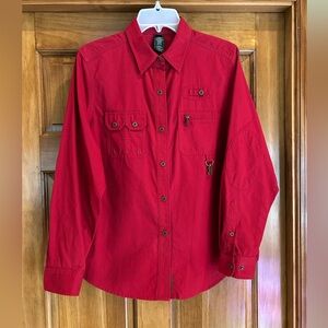Lauren Dry Goods Supply Red Shirt with Snap Enclosures